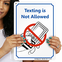No Texting Sign