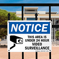 Notice This Area Under Video Surveillance Sign