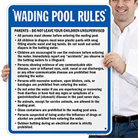 Wading Pool Rules Sign