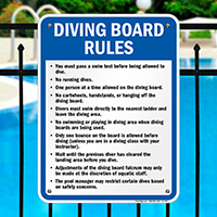 Diving Board Rules Sign for Washington