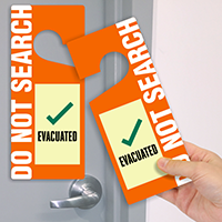 2-Sided Glow Plastic Door Hang Tag