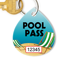 Pool Pass In Water Drop Shape, Beach Chair