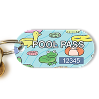 Pool Pass Life Ring, Flip Flops Tag