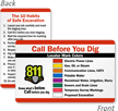 Call Before You Dig 2 sided Wallet Card