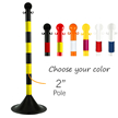 2 in. Pole Stanchions, Light Duty