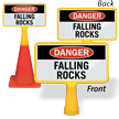 Danger Falling Rocks ConeBoss Sign