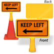 Keep Left Arrow ConeBoss Sign