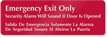 Emergency Exit Security Alarm Bilingual Sign