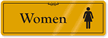 Women Gold DiamondPlate™ Door Sign