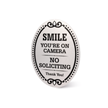 No Soliciting Thank You DiamondPlate Door Sign