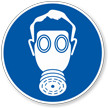 Wear Breathing Apparatus Military Hazard Symbol Label