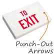 To Exit LED Exit Sign with Battery Backup