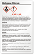 Methylene Chloride Large GHS Chemical Label