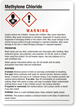 Methylene Chloride Medium GHS Chemical Label