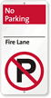 No Parking Fire Lane Sign