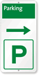 Right Side Parking Sign with Symbol