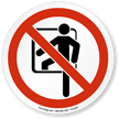Confined Space ISO Prohibited Action Symbol Sign