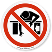 Do Not Reach Into ISO Prohibited Action Sign
