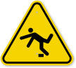 ISO Tripping Hazard Symbol Warning Sign