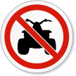 No All Terrain Vehicle ISO Sign