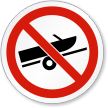 No Boat Trailer Symbol ISO Prohibition Circular Sign