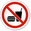 No Eating or Drinking ISO Sign