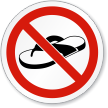 No Open Toed Footwear ISO Sign