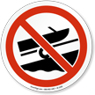 No Boat Trailer Graphic Sign