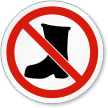 No Work Boots Beyond This Point ISO Sign