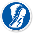 Use Anti Static Footwear ISO Mandatory Action Symbol Sign