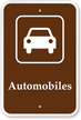 Automobiles   Campground, Guide & Park Sign