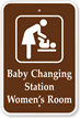 Baby Changing Station Women's Room - Campground Sign