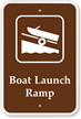 Boat Launch Ramp - Campground & Park Sign