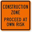 Construction Zone Sign