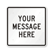 Customizable Square Black Template Parking Sign