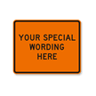 Customizable Horizontal Orange Sign