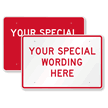 Customizable Horizontal Red Template Parking Sign