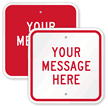 Custom Red Square Template Parking Sign