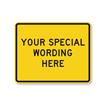 Customizable Horizontal Yellow Sign