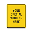 Custom Yellow Black Vertical Template Parking Sign