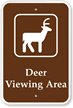 Deer Viewing Area - Campground & Park Sign