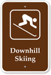 Downhill Skiing - Campground, Guide & Park Sign