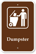 Dumpster Campground Park Sign