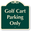 Golf Cart Parking Sign