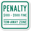 Tow Away Zone, Virginia Handicap Supplementary Sign