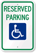 Handicapped Plastic Parking Sign (with Graphic)