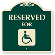 Graphic Handicapped Reserved Sign