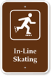 In Line Skating - Campground Guide Sign