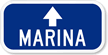 Marina (With Arrow Upwards) Sign