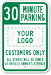 Custom Time Limit Parking Sign